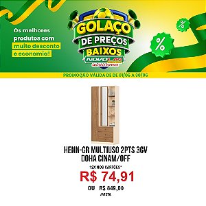 GUARDA ROUPA MULTIUSO HENN DOHA 2 PORTAS E 3 GAVETAS CINAMOMO/OFF WHITE