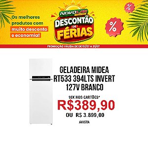 GELADEIRA MIDEA RT533 394L INVERTER 127V BRANCA