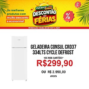 GELADEIRA CONSUL CRD37 334L CYCLE DEFROST BRANCA