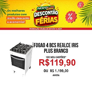 FOGAO 4 BCS REALCE IRIS PLUS BRANCO