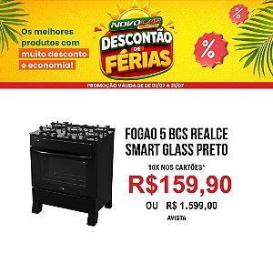 FOGAO 5 BCS REALCE SMART GLASS PRETO
