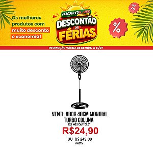 VENTILADOR 40CM MONDIAL TURBO COLUNA