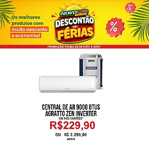 CENTRAL DE AR 9000 BTUS AGRATTO ZEN INVERTER