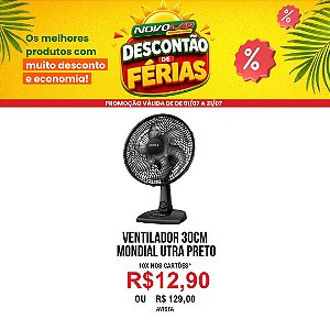 VENTILADOR 30CM MONDIAL ULTRA PRETO