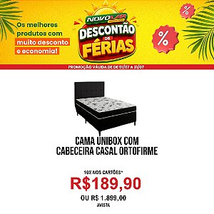 CAMA UNIBOX COM CABECEIRA CASAL ORTOFIRME