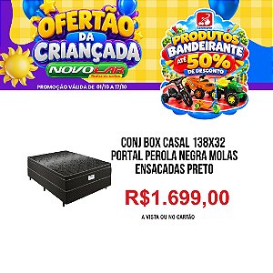 CONJ BOX CASAL 138X32 PORTAL PEROLA NEGRA MOLAS ENSACADAS PRETO