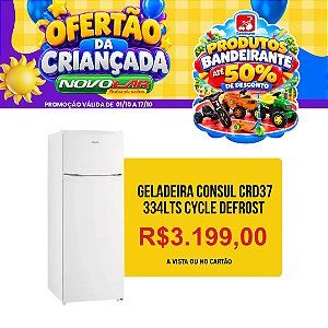 GELADEIRA CONSUL CRD37 334LTS CYCLE DEFROST