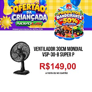 VENTILADOR 30CM MONDIAL VSP-30-B SUPER P