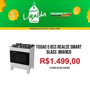 FOGAO 5 BCS REALCE SMART GLASS BRANCO