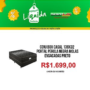 CONJ BOX CASAL 138X32 PORTAL PEROLA NEGRA MOLAS ENSACADAS PRETO
