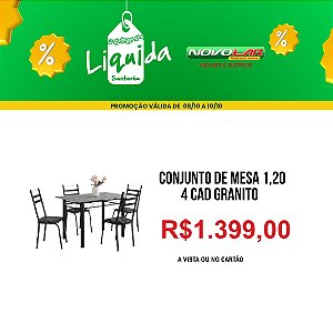 CONJUNTO DE MESA 1,20 4 CAD GRANITO