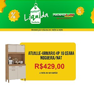 ATUALLE-ARMARIO 4P 1G CEARA NOGUEIRA/NAT