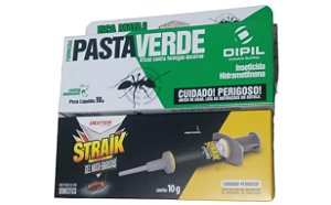 kit  gel pasta verde mata formiga e straik gel mata barata