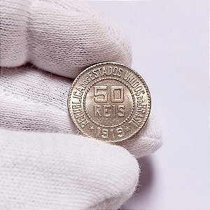Moeda de 50 Réis de 1919 Cuproníquel