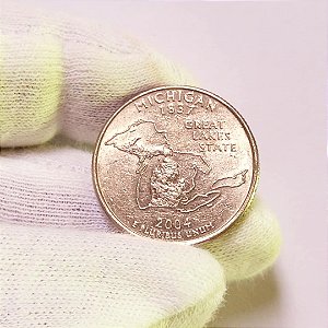 Moeda Estrangeira Quarter Dollar Michigan de 2004