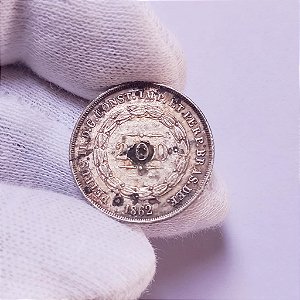 Moeda de Prata 200 Réis de 1862