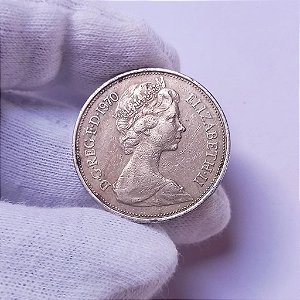 Moeda Estrangeira Ten New Pence de 1970 Inglaterra