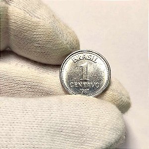 Moeda de 1 Centavo de 1987 Aço Inox