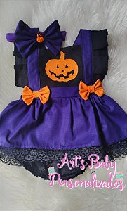 Jardineira Romper- vestido Halloween