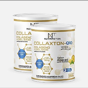 Combo - 2 Collaxton-Q10 Colágeno Verisol Abacaxi c/ Hortelã 250g
