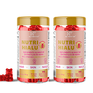 Combo - 2 Nutri Hialu - 30 Gomas - Sabor Frutas Vermelhas