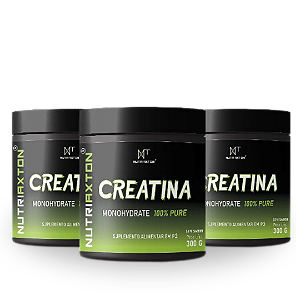 COMBO 3 Creatina monohydrate 100% pure 300G NUTRIAXTON