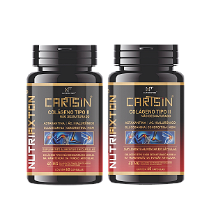 COMBO 2 CARTSIN-COLÁGENO TIPO 2 COM ASTAXANTINA - 60 CAPS