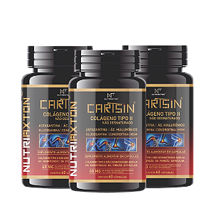 COMBO 3 CARTSIN - COLÁGENO TIPO 2 COM ASTAXANTINA