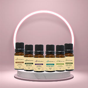 Kit 6 Óleos Essenciais ByEssence - Hortelã Pimenta, Lavanda e Melaleuca, Alecrim, Capim Limão e Copaiba