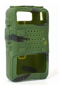 Capa De Silicone Camuflada Para Walkie Talkie Baofeng Uv5r