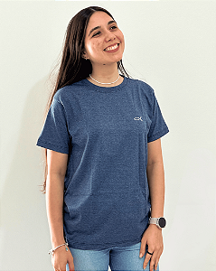 CAMISETA AZUL/CINZA - PEIXE