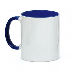 CANECA DE PORCELANA 325ML - ALÇA E INTERIOR COLORIDO