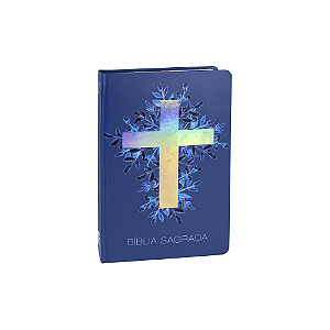 BÍBLIA SAGRADA ARA - CAPA DURA/CRUZ/AZUL