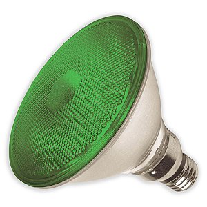 Kit 9 Lâmpadas Halógena Par38 Verde 80W 127V Vidro