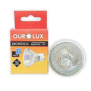 Lâmpada Halógena Dicroica MR16 50W 3000K 127V GU10