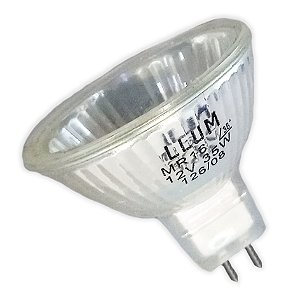 Kit 7 Lâmpadas Halógena Dicroica MR16 35W 2800K 12V Bipino