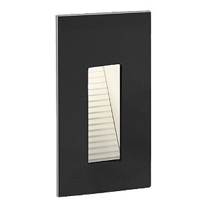 Balizador Embutido Frisado Led 0,7W 3000K Preto
