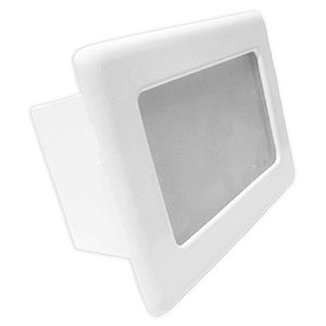 Balizador de Parede Retangular Branco Alumínio P/ 1xG9