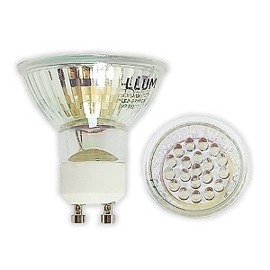 Kit 4 Lâmpadas Led Dicroica MR16 1W 5700k Branco Frio 127V GU10