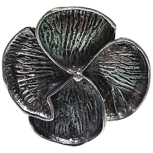 Anel Flor Gigante Prata 925 Envelhecida No. 21/22