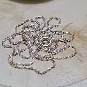 Corrente Conduítes e Bolinhas de Prata 925