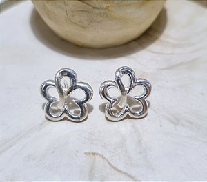 Brinco Orquídea de Prata 925