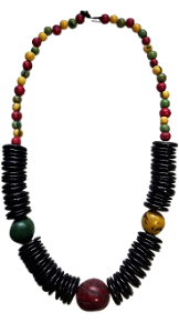 Maxi Colar de Sementes Coloridas e Madeira G