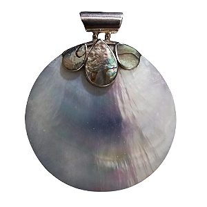 Pingente de Prata 925 com Madrepérola e Detalhes em Abalone