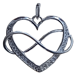 Pingente Coração Infinito de Prata 925