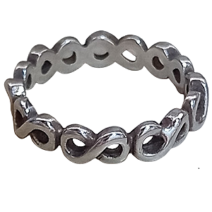 Anel Infinito de Prata 925