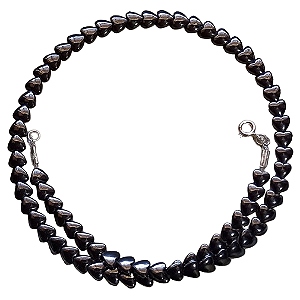 Colar Choker de Corações de Hematita e Prata 925