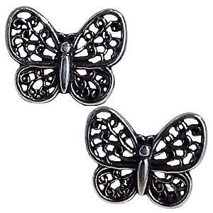 Brinco Borboleta Borboletinha de Prata 925 Trabalhada m