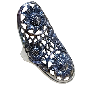 Anel Girassol de Prata 925 No. 21/22