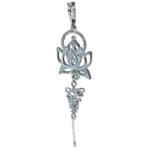 Colar Flor De Lotus Corrente Veneziana De Prata 925